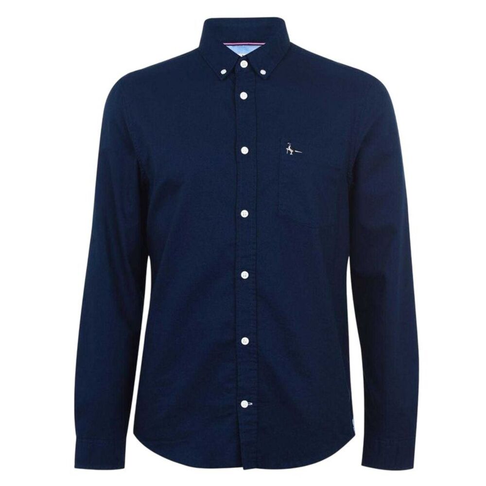 Jack Wills Mens Plain Oxford Shirt / Navy
